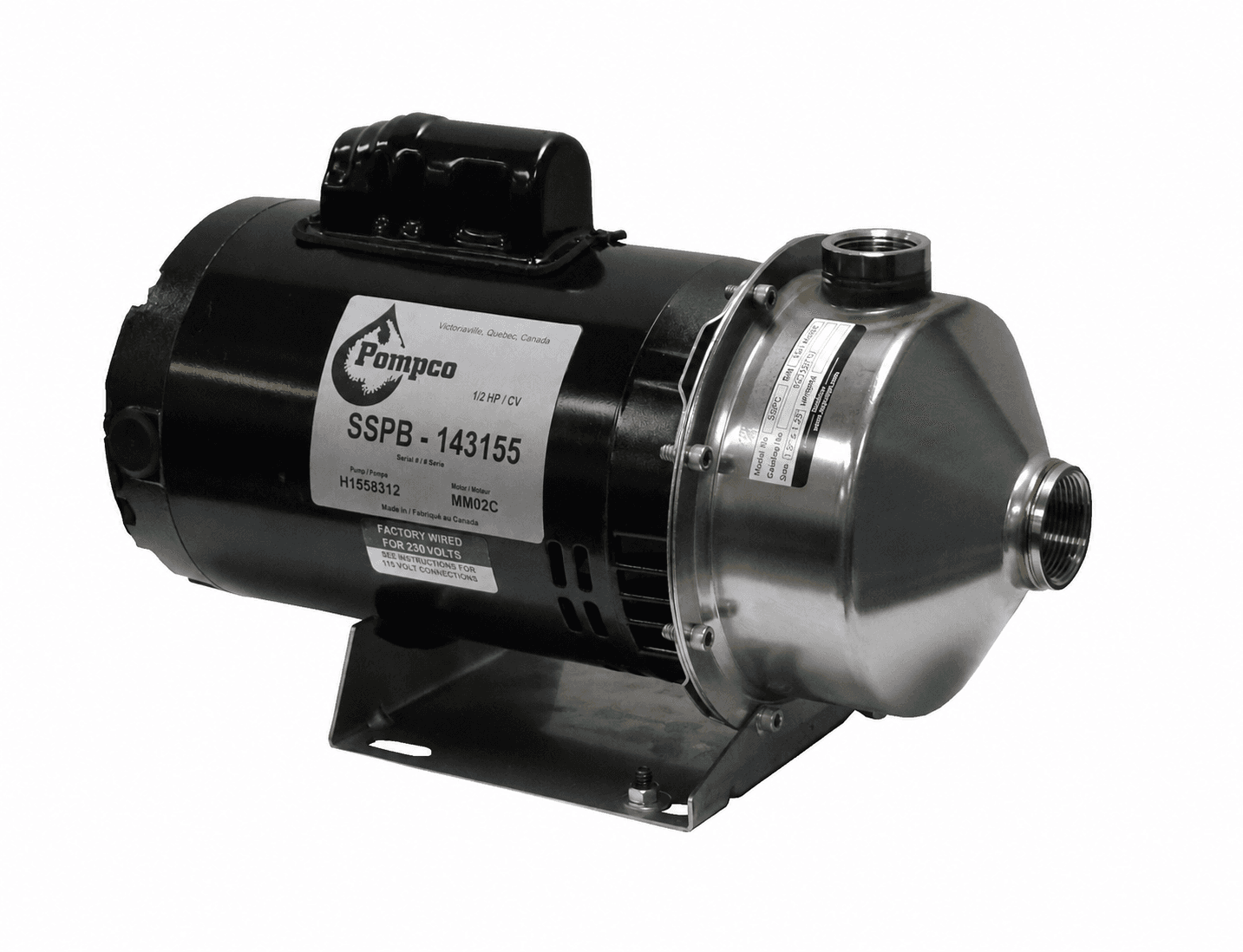 SSPB stainless steel centrifugal pump